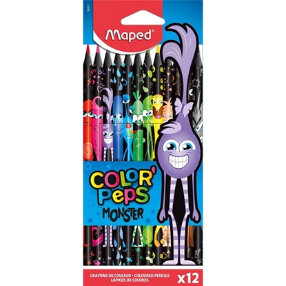 Изображение Krāsu zīmuļi Maped Color Peps Monster 12-krāsas