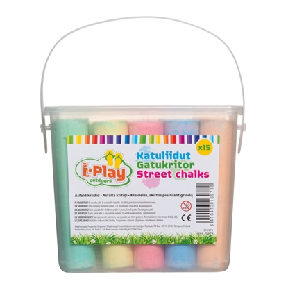 Изображение Krītiņi ielas IPlay 14x9x12cm 15gab.5-krāsas
