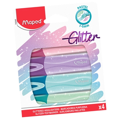 Attēls no Marķieris Maped Pastel Glitter 4-krāsas