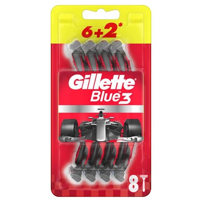 Attēls no Skuveklis vīr. Gillette Blue3 RED vienreizliet. 6+2