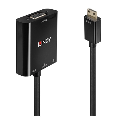Attēls no Lindy Mini HDMI C to VGA & Audio Converter