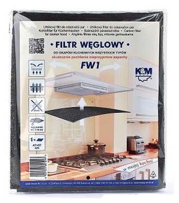 Attēls no Universālais ogles filtrs virtuves tvaika nosūcējam KM-FW1