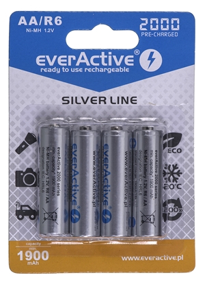 Picture of Rechargeable batteries everActive Ni-MH R6 AA 2000 mAh Silver Line