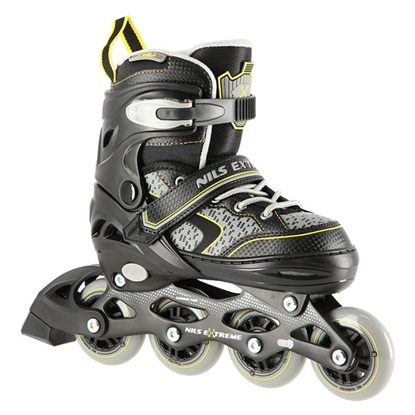 Picture of Skrituļslidas NA14198 BLACK-YELLOW SIZE S (31-34)  IN-LINE SKATES NILS EXTREME