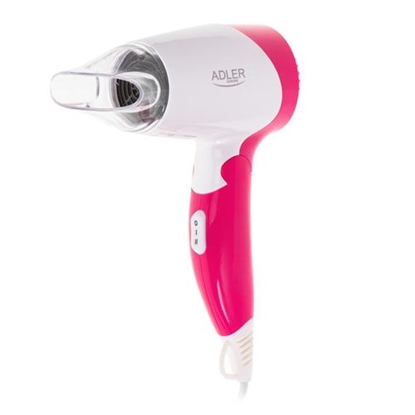 Obrazek Adler Hair Dryer AD 2259 1200 W, Number of temperature settings 2, White/Pink