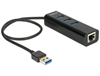 Picture of Delock USB 3.0 Hub 3 Port + 1 Port Gigabit LAN 101001000 Mbs