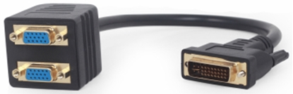 Изображение Gembird Adapter DVI-I Male to 2x VGA Female