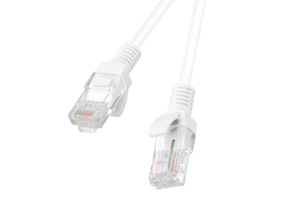 Attēls no Lanberg PCU5-10CC-0300-W networking cable 3 m Cat5e U/UTP (UTP) White