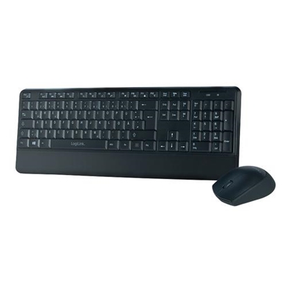 Изображение LogiLink Tastatur Maus Kombination Funk 2.4 GHz schwarz