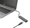 Изображение USB Centrmezgls Trust Halyx Aluminium 4 Port USB-A 3.2 Gen1 Hub Grey