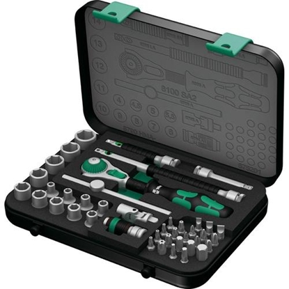 Picture of WERA 8100 SA 2 Zyklop Speed Ratched set 1/4  drive