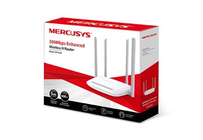 Attēls no Wireless Router|MERCUSYS|Wireless Router|300 Mbps|IEEE 802.11b|IEEE 802.11g|IEEE 802.11n|1 WAN|3x10/100M|Number of antennas 4|MW325R