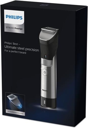 Attēls no Philips 9000 Prestige Beard trimmer BT9810/15, SteelPrecision Technology, 3-level battery indicator, PowerAdapt Sensor