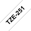 Изображение Brother labelling tape TZE-251 white/black   24 mm