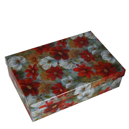 Attēls no Dāvanu kārba taisnst Ziedu apdr.26.4x17x6x7.3cm