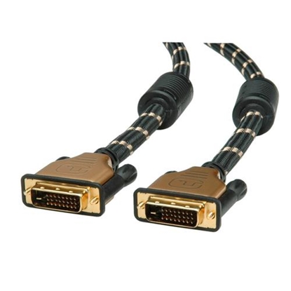 Attēls no ROLINE GOLD Monitor Cable, DVI M - DVI M, (24+1) dual link 1 m
