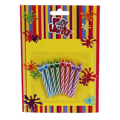 Picture of Tortes svecītes ar sirsniņām 6cm 8gab.