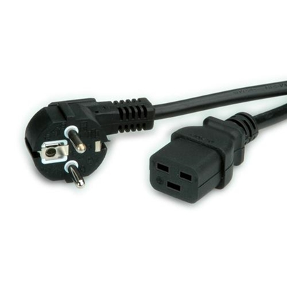 Picture of VALUE Power Cord Schuko, IEC320 - C19 16A, black, 3.0 m