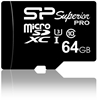 Изображение Silicon Power memory card microSDXC 64GB Superior Pro U3 + adapter