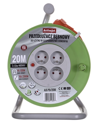 Picture of Activejet AJE-PB/20M reel extension cord 20m