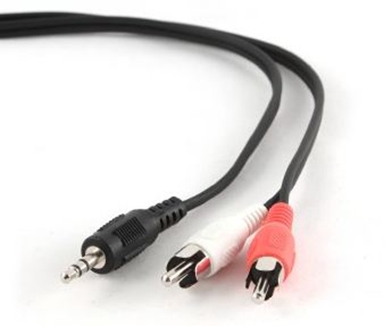 Picture of Cablexpert 2.5m, 3.5mm/2xRCA, M/M 2.5 ", Black, Red, White