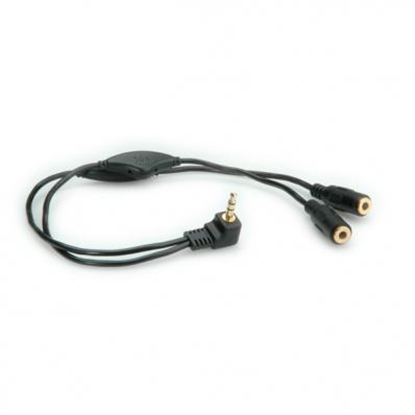 Изображение ROLINE Y Audio Cable with 3.5 mm Stereo Plug (2x speaker lines), Volume Control