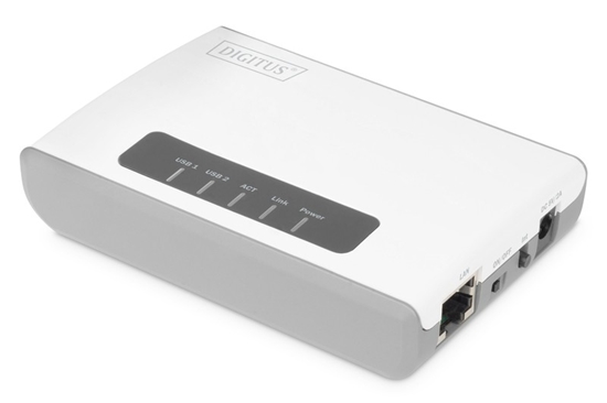 Picture of Digitus 2 Port USB 2.0 Wireless Multi-Functional Network Server, 300 Mbps