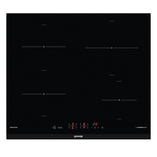 Picture of Gorenje | Hob | IT641BCSC7 | Induction | Number of burners/cooking zones 4 | Touch | Timer | Black | Display