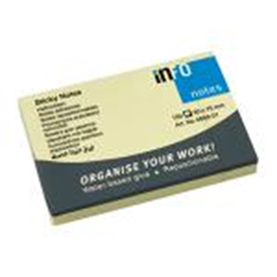 Picture of Līmlapiņas 50x75mm,  dzeltenas,  100 lapas INFO