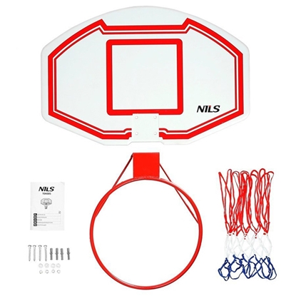Pilt Basketbola vairogs ar stīpu un tīkliņu Nils TDK005