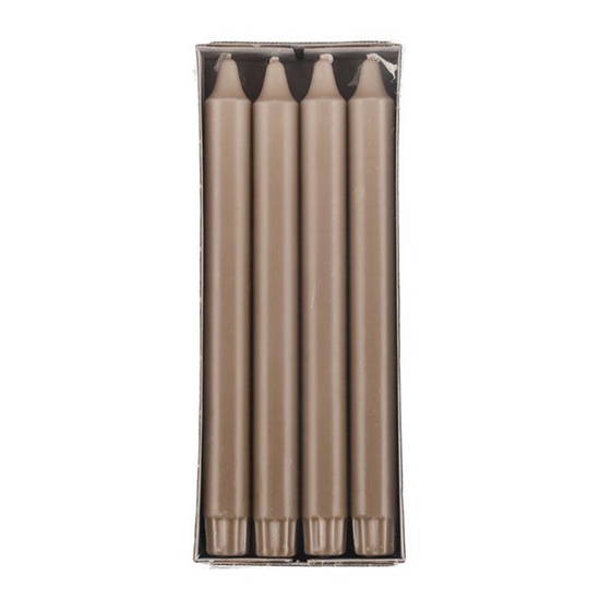 Picture of Galda svece brūna 24cm 8gab. Bez palmu eļļas 8h