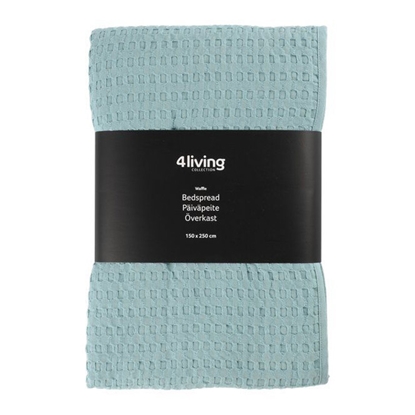 Attēls no Gultas pārklājs 4Living Bedspread Waffle g.zils 150x250cm