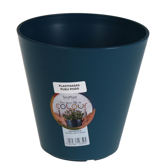 Picture of Puķu pods Estoril 16cm zils