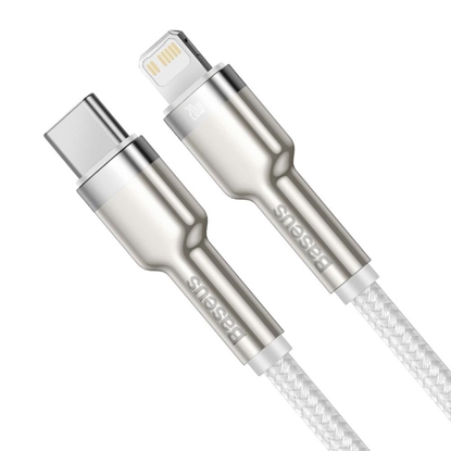 Изображение Kabel USB Baseus USB-C - Lightning 2 m Biały (CATLJK-B02)