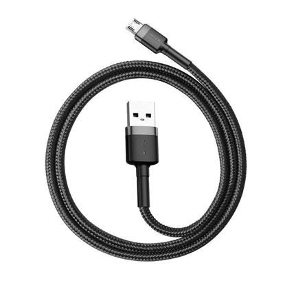 Изображение Kabel USB Baseus USB-A - microUSB 0.5 m Czarno-szary (CAMKLF-AG1)