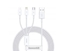 Изображение Cable Baseus Superior, USB to microUSB+Lightning+Type-C, 3.5A, 1.5m, white, CAMLTYS-0