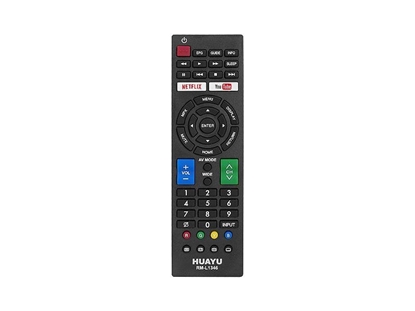 Attēls no HQ LXP1346 TV remote control SHARP TV LCD RM-L1346 NETFLIX YOUTUBE Black
