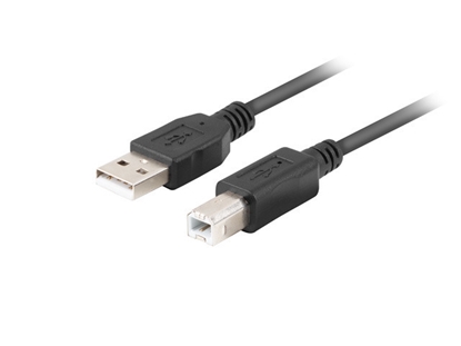 Изображение Lanberg CA-USBA-15CU-0010-BK kabel USB 1m 2.0 USB A->USB-B Black
