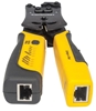 Picture of Intellinet Universal Modular Plug Crimping Tool and Cable Tester, 2-in-1 Crimper and Cable Tester: Cuts, Strips, Terminates and Tests, RJ45/RJ11/RJ12/RJ22