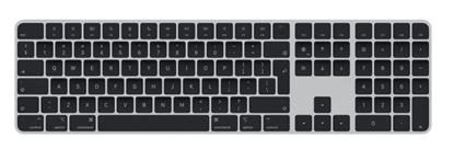 Attēls no Klawiatura Magic Keyboard z Touch ID i polem numerycznym dla modeli Maca z czipem Apple - angielski (międzynarodowy) - czarne klawisze