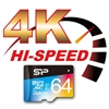 Изображение Silicon Power memory card microSDXC 64GB Superior Pro Color U3 + adapter
