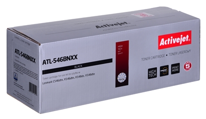 Attēls no Activejet ATL-546BNXX Toner (replacement for LEXMARK C546U1KG; Supreme; 8000 pages; black)
