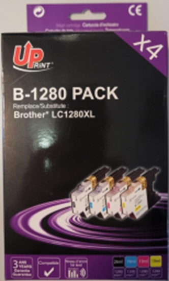 Picture of UPrint Brother LC-1280 4PACK BK/ C/ M/ Y