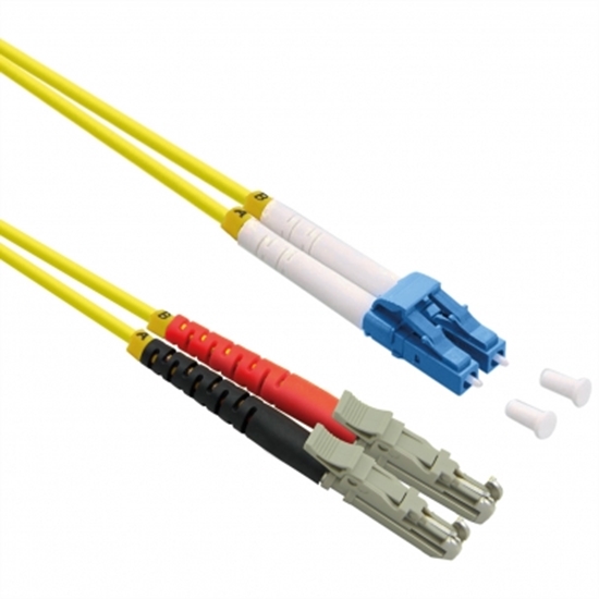 Изображение ROLINE FO Jumper Cable LSH Duplex, 9/125µm, OS2, LSH APC / LC UPC, LSOH, yellow,