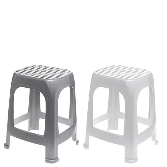 Picture of Taburete plastmasas 27x30x46cm pelēka vai balta (1gb.)