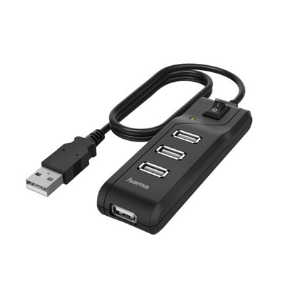 Изображение HUB USB Hama 4x USB-A 2.0 (002001180000)