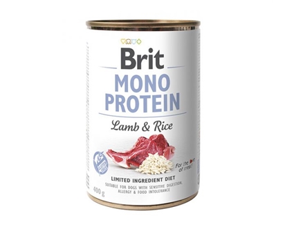 Attēls no BRIT MONO PROTEIN Wet dog food Lamb with rice 400 g