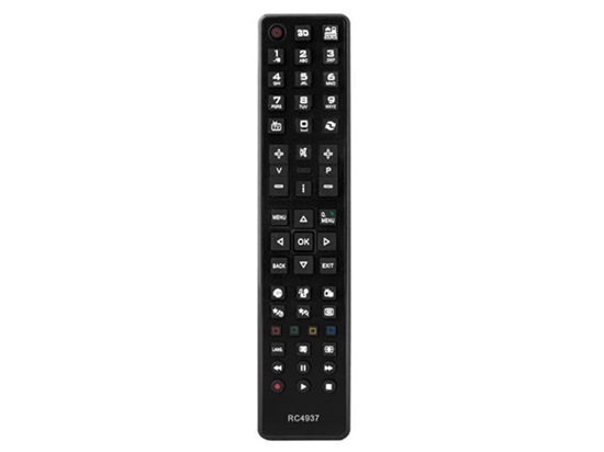Picture of HQ LXP4937 TV remote control Vestel / Sharp / JVC / AKAI / TELEFUNKEN / LCD / RC4937 3D / Black