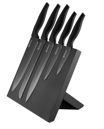 Attēls no Platinet PLATINET 5 BLACK KNIVES SET WITH BLACK MAGNETIC BOARD