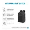 Изображение HP Business 17.3 Backpack, RFID & Bluetooth tracker Pocket, Cable pass-through, Sanitizable – Black